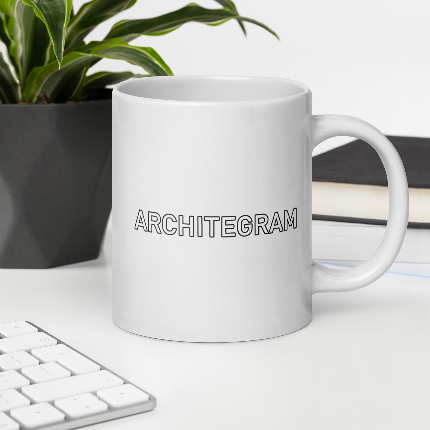 T-S White glossy mug