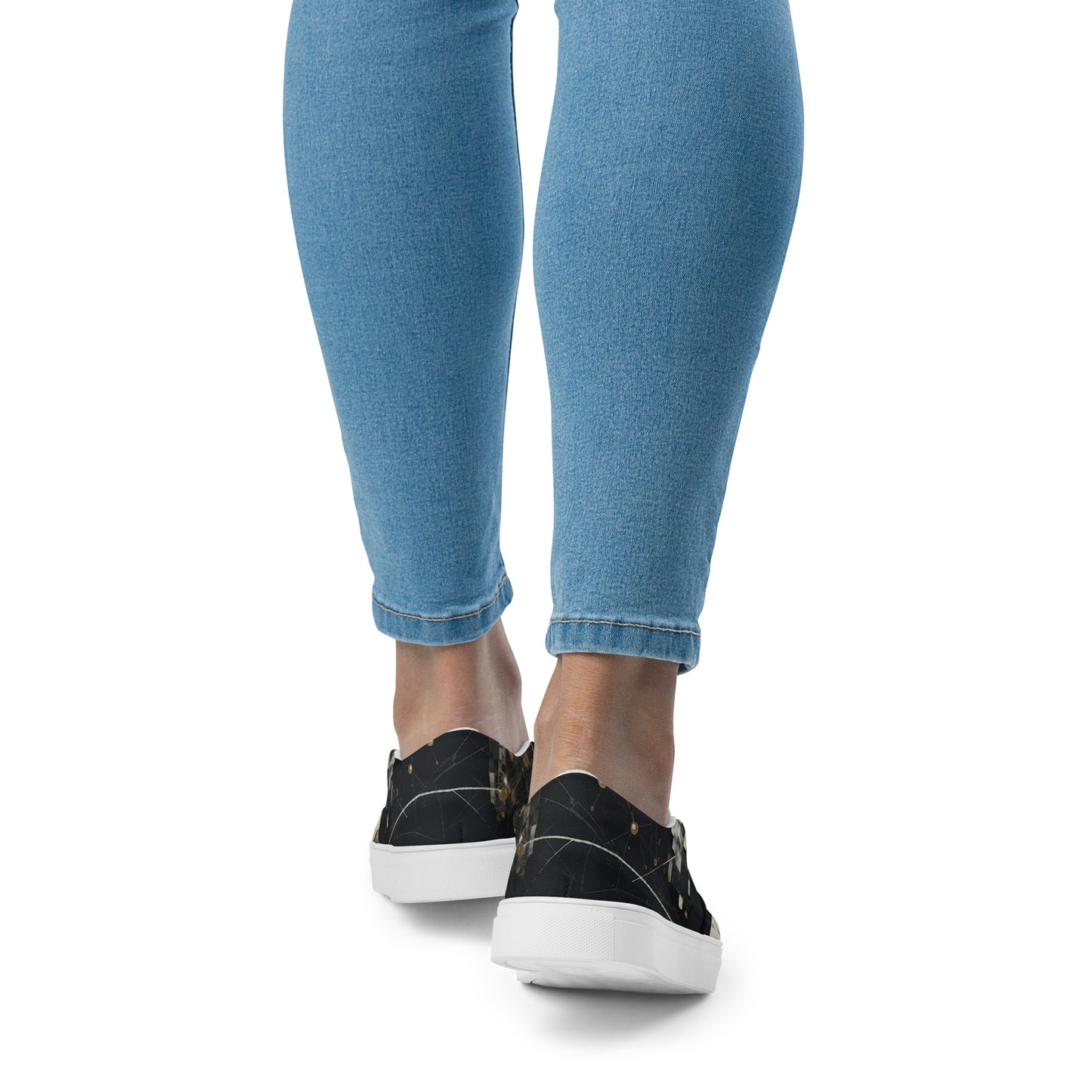 Zapatos de lona sin cordones para mujer