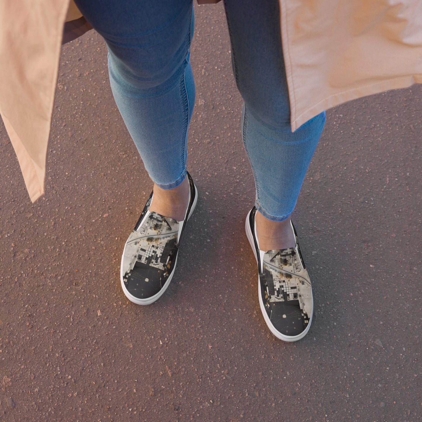 Zapatos de lona sin cordones para mujer
