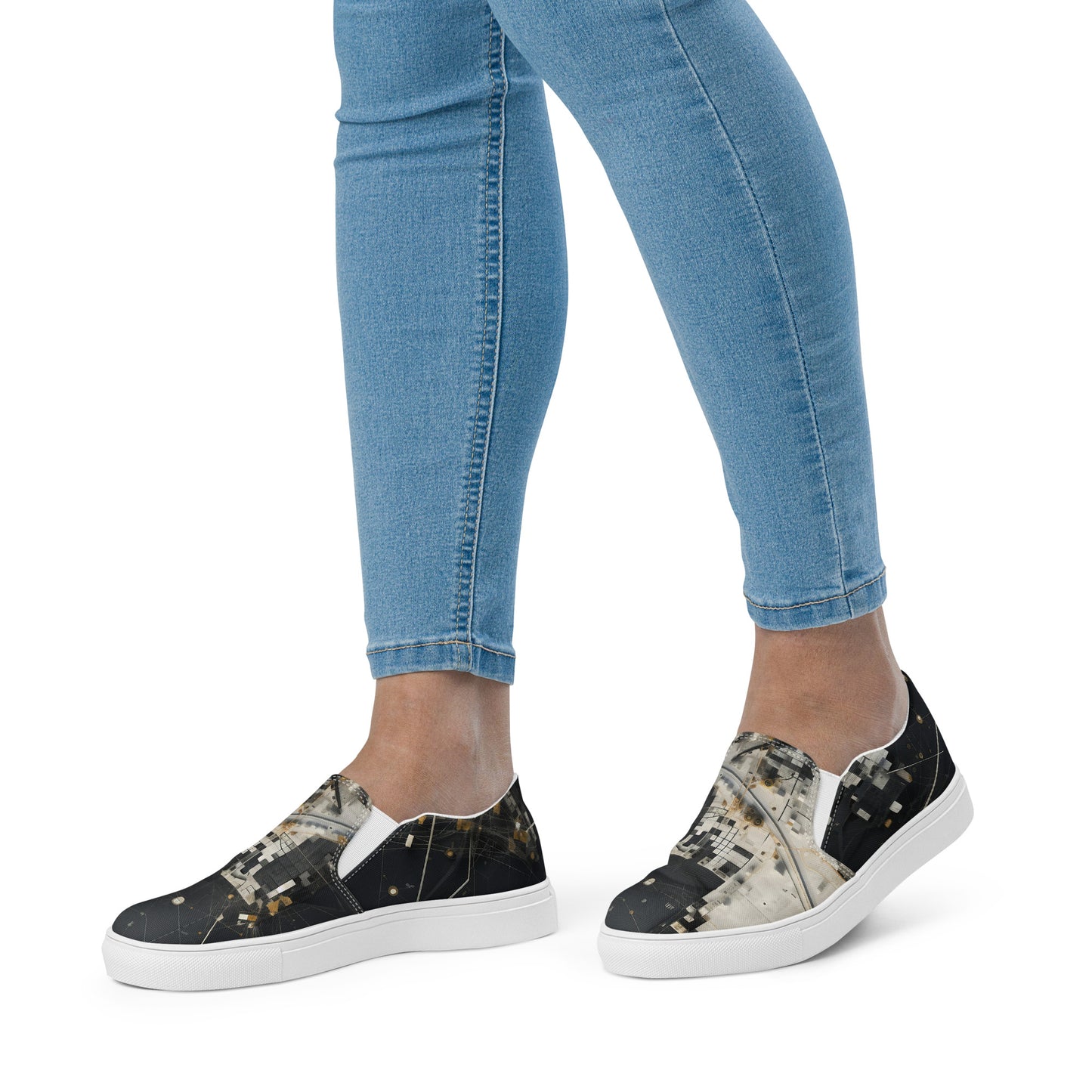 Zapatos de lona sin cordones para mujer