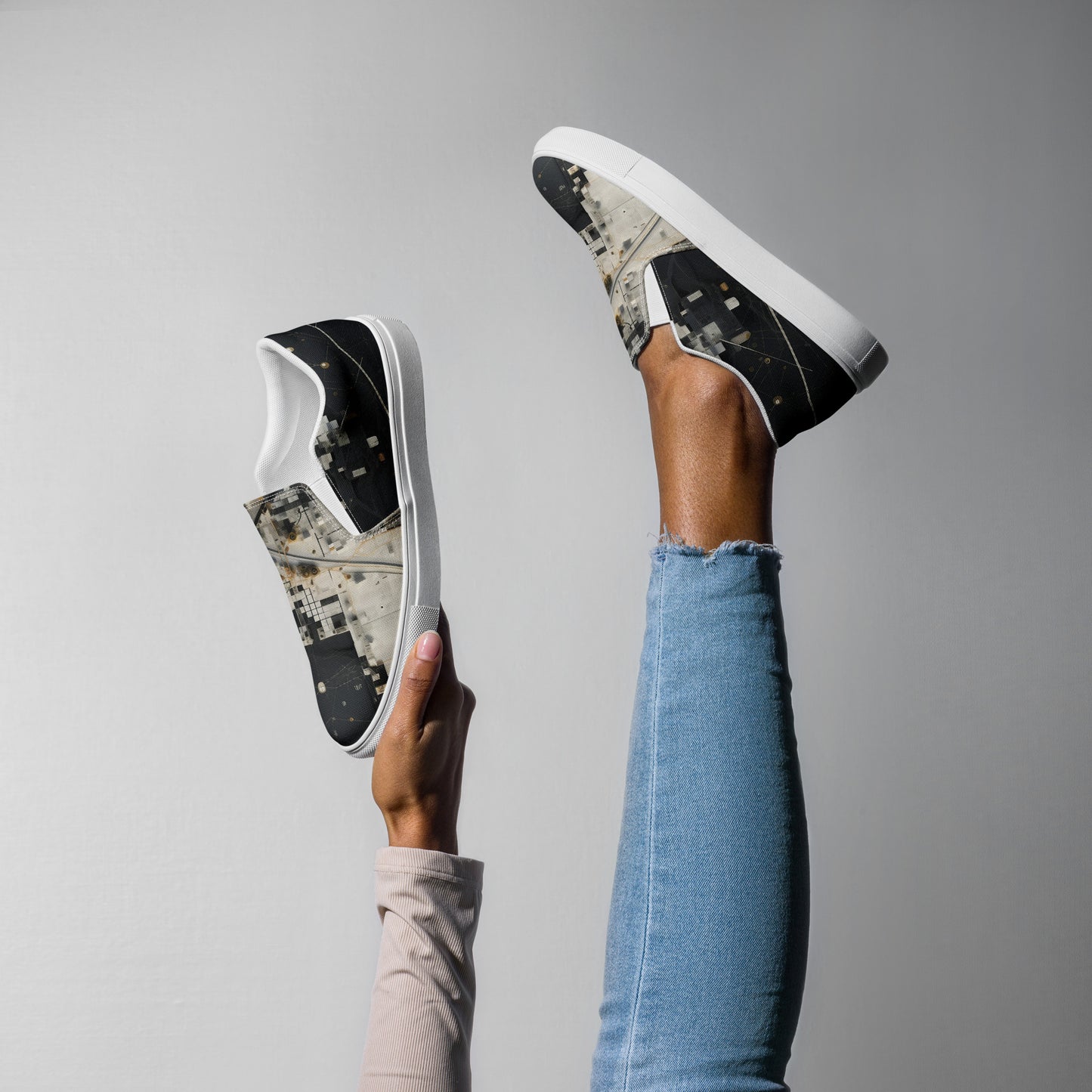 Zapatos de lona sin cordones para mujer