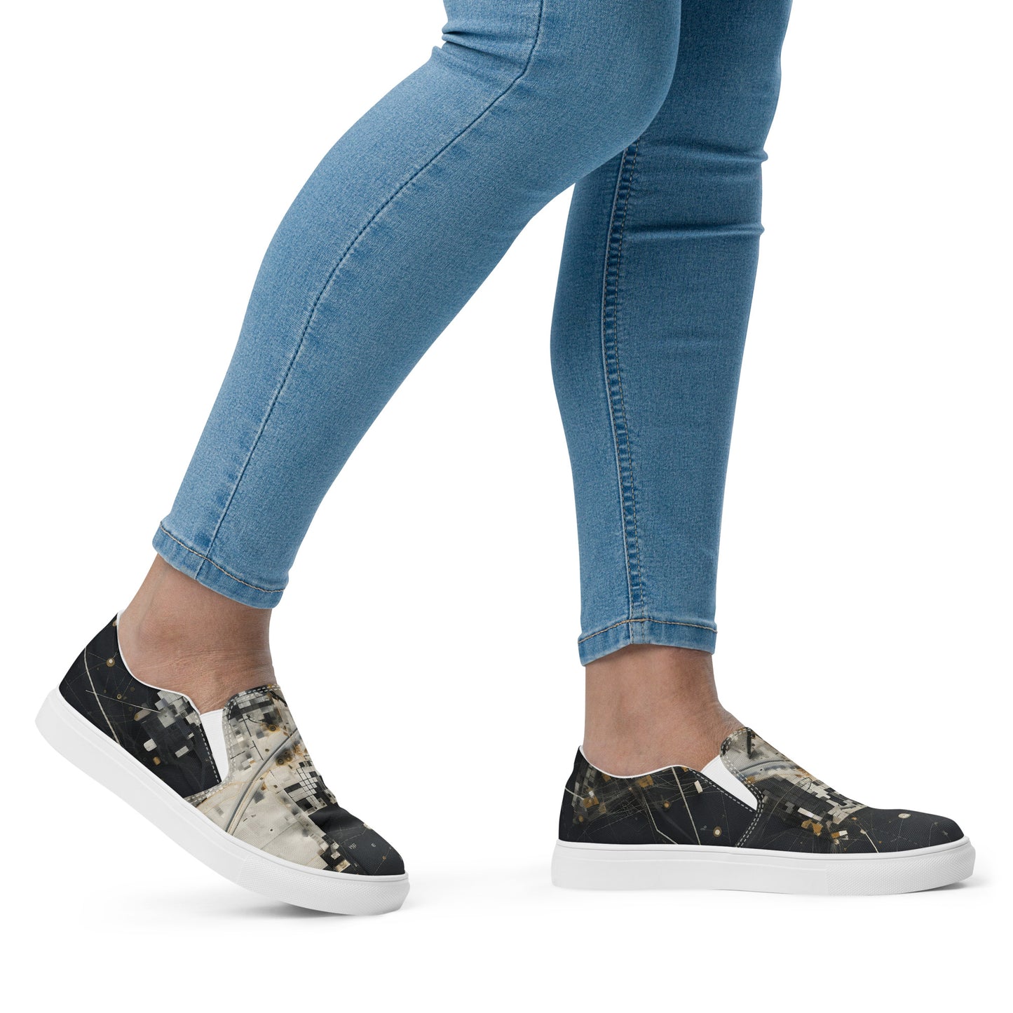 Zapatos de lona sin cordones para mujer
