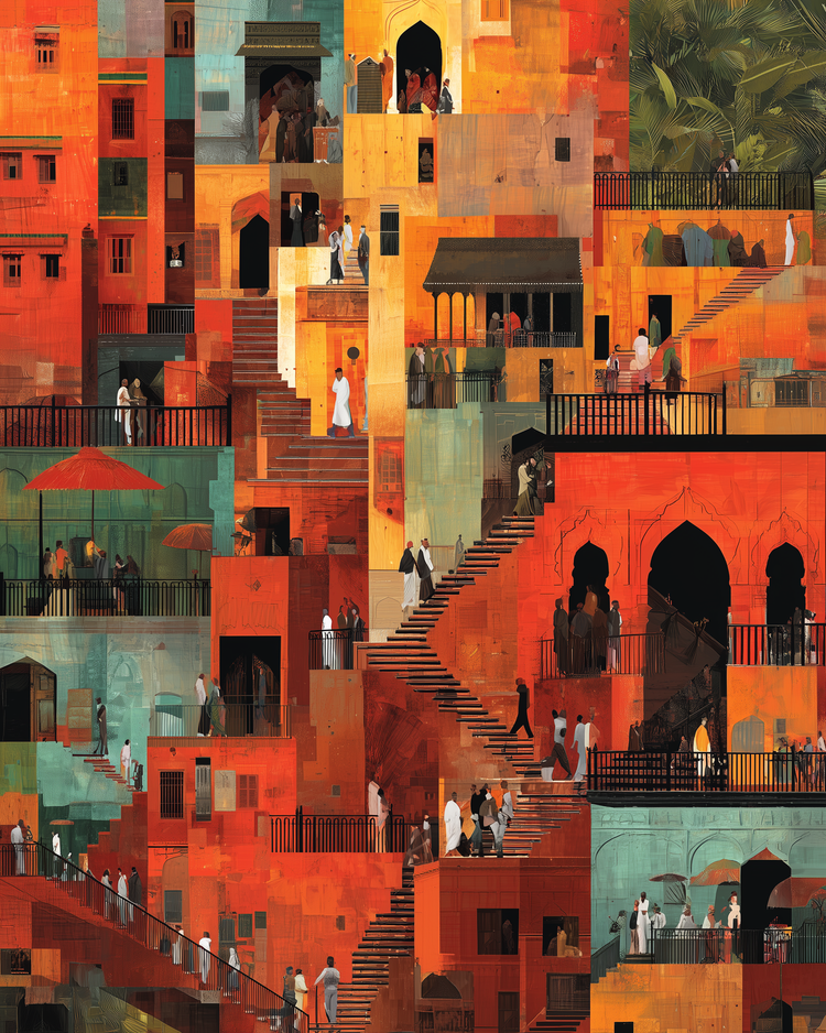 Tetrix City Layers Collage