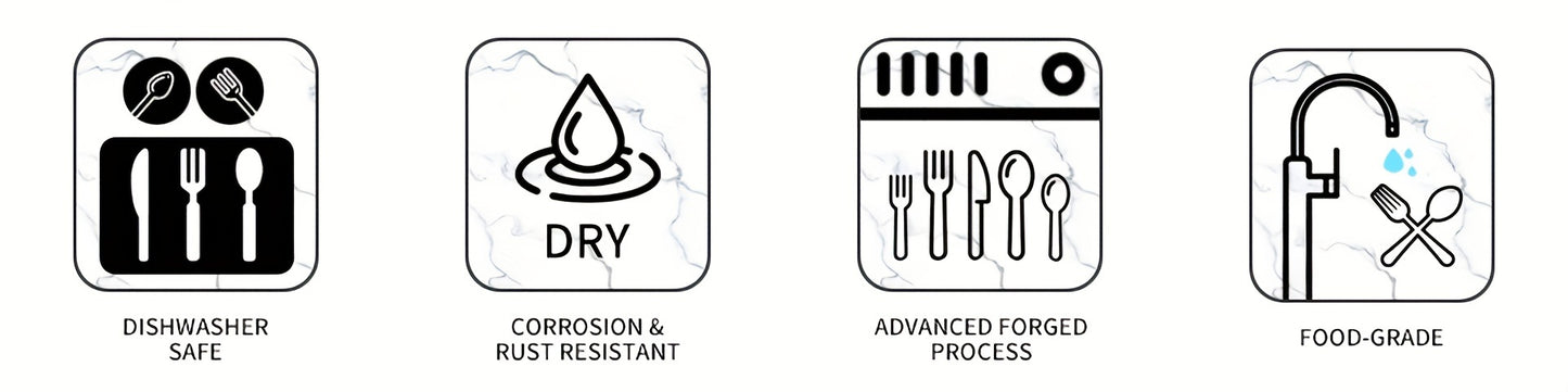 40pcs Matte Silvery Tableware Set Flat Tableware Set Matte Stainless Steel Tableware Set with Rectangular Handle Wedding Gift Family Hotel Daily Restaurant Activity Use Housewarming 8-person Gift Service