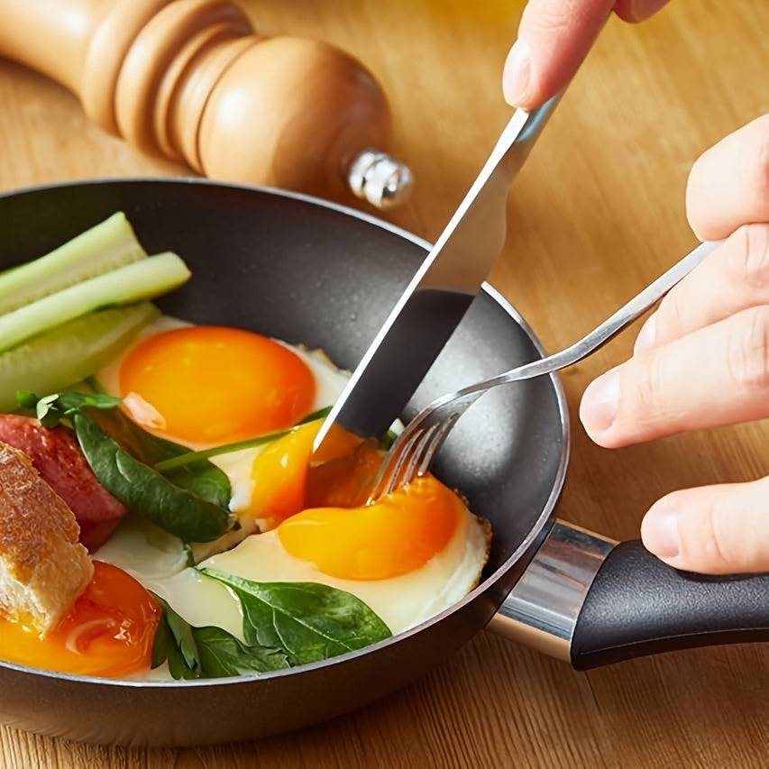 Black Silverware Set, 6-person Stainless Steel Cutlery Set, Kitchen Dining Gift Set Including Knife, Fork, And Spoon, Suitable For Home, Weddings, And Restaurants.