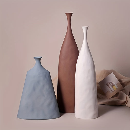 1pc Nordic Morandi Ceramic Vases - Simple Artistic Elements For Home Decoration And Flower Arrangements