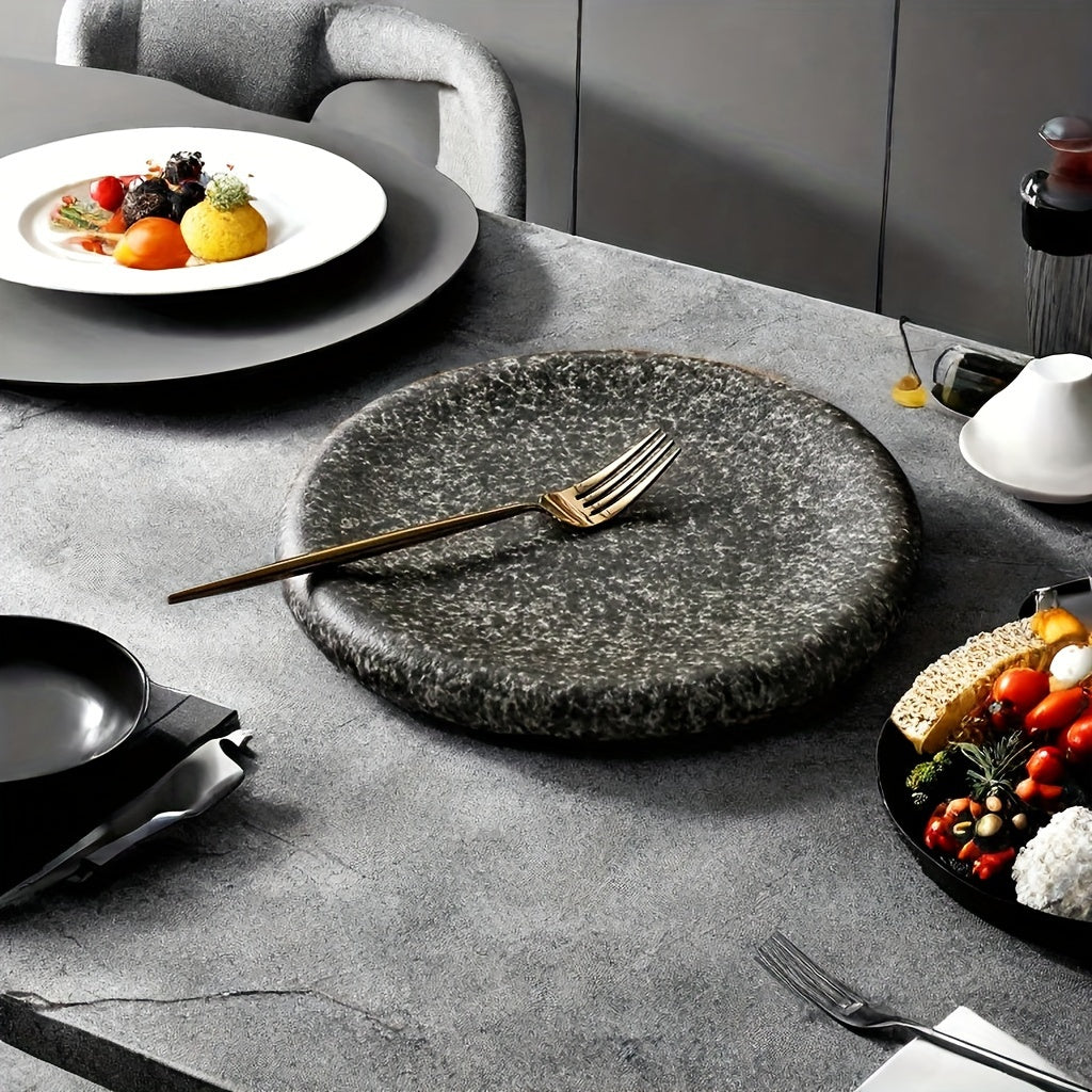 Japanese-Inspired Oval Ceramic Plate (1 Piece) – Salad, Sushi & Dessert Serving Dish