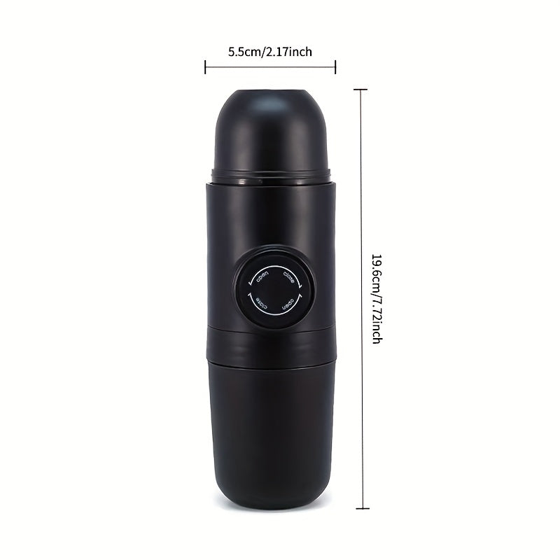 Portable Espresso Machine | Capsule Design, Easy to Carry, Travel Coffee Machine, Manual Operation, Easy to Clean, Plastic, Modern Style, <33.81oz Capacity, No Electricity Needed