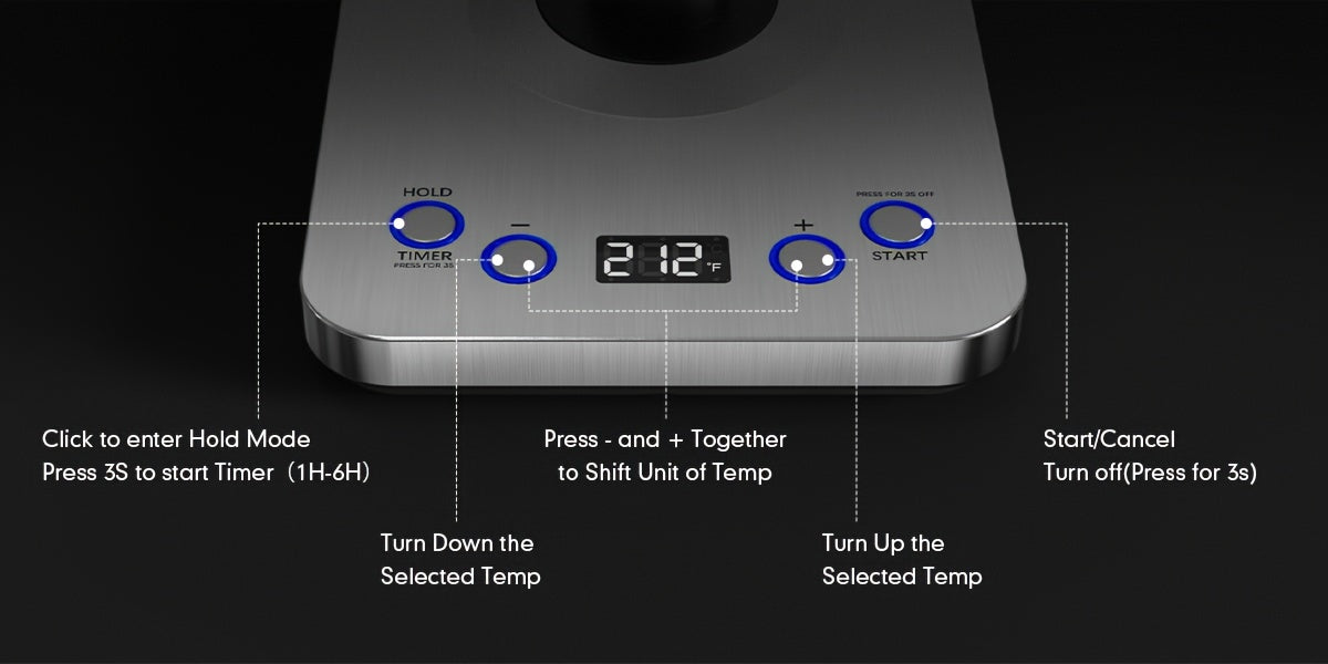 Electric Gooseneck Glass Kettle with Temperature Control, 1200W Rapid Boiling Electric Kettle for Pour-Over Tea Coffee, LCD Display, 1H Keep Warm, 0.8L, Silvery