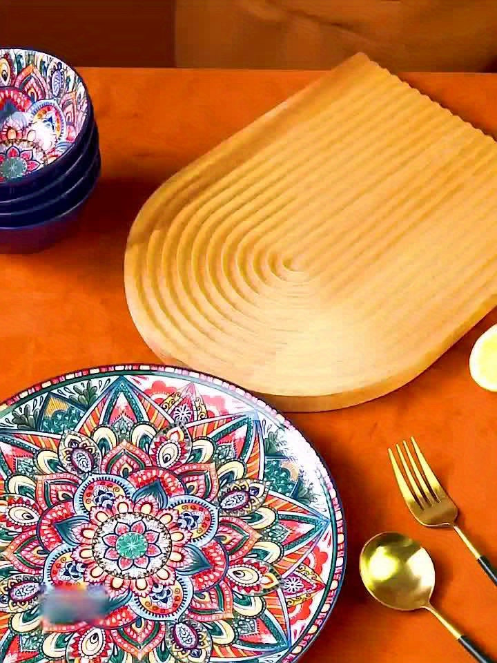 Bohemian Vintage Floral Ceramic Dinnerware Set (8-Piece) – Plates & Bowls