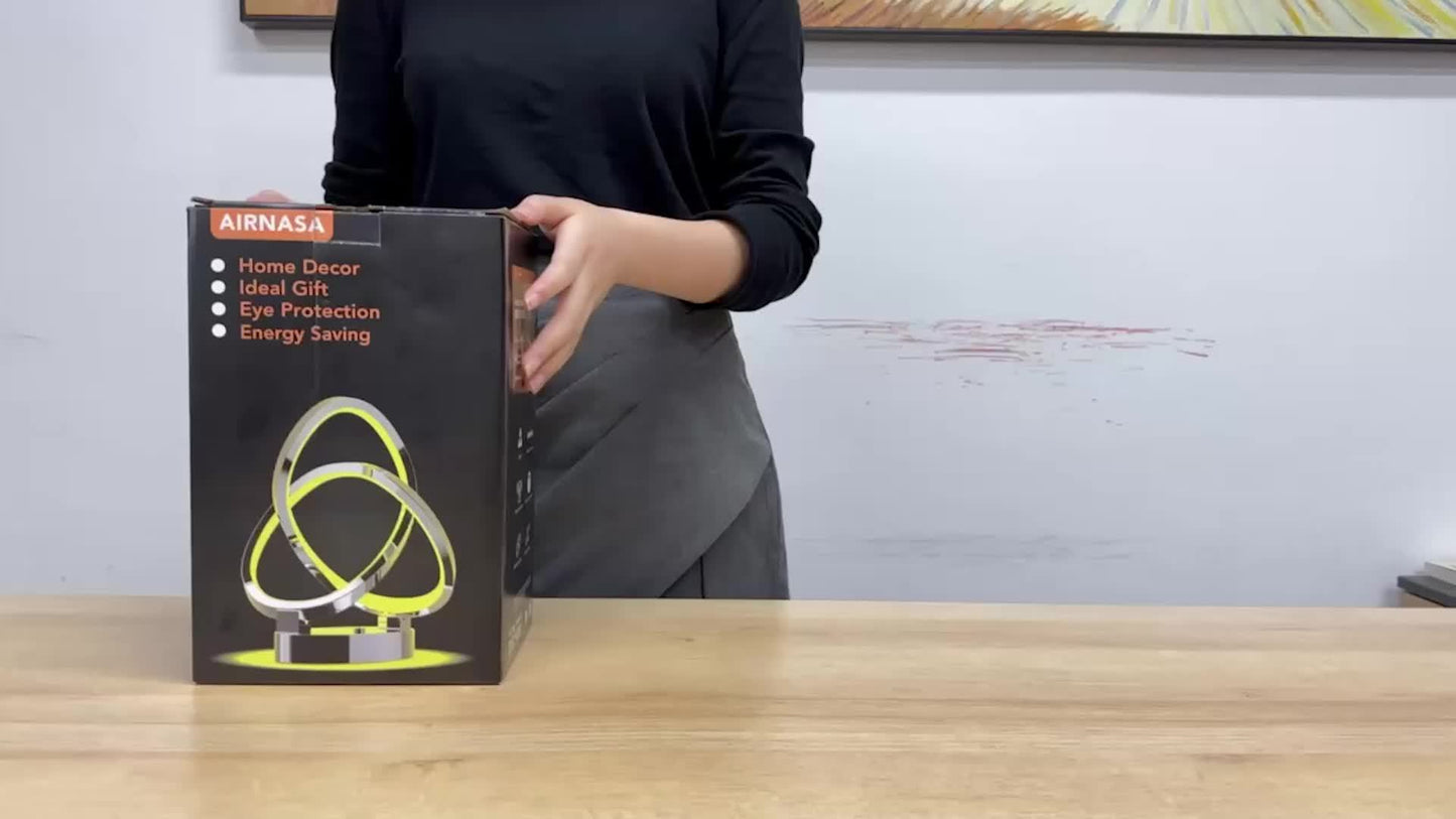 7-Color Modern Spiral Table Lamps, Touch Dimmable Bedside Lamp 10 Modes LED Spiral Table Lamp, Small Table Lamp for Living Room, Cool Lamps for Bedroom, Unique Nightstand Lamps for Ideal Gift