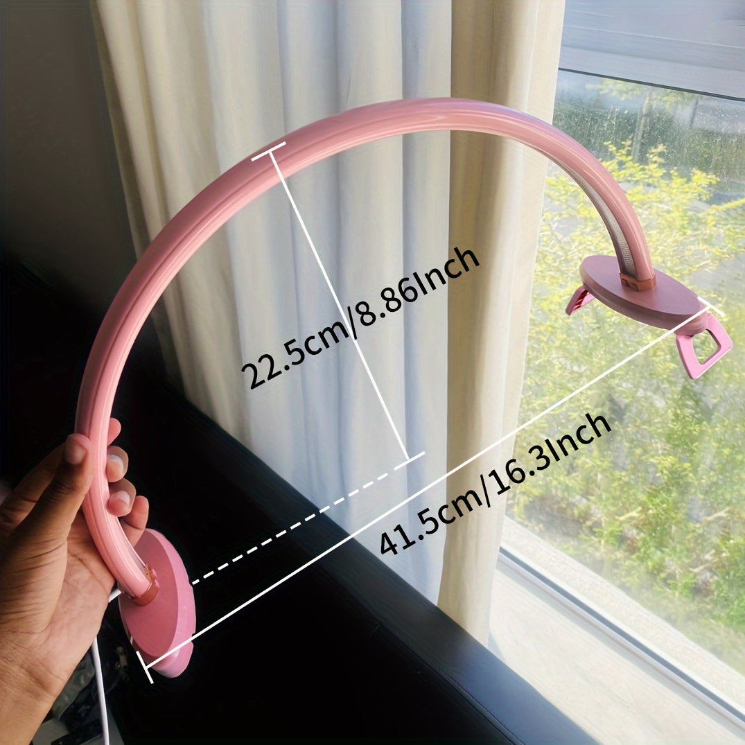 1pc Aluminum Alloy 3 Color Temperatures Dimmable Half-Moon Desk Lamp - USB-Powered Arch Light with Polished Finish for Nail Art, Crafts, Reading & Nightstand Use, Craft Lighting | Sleek Design | Adjustable Brightness, Desk La