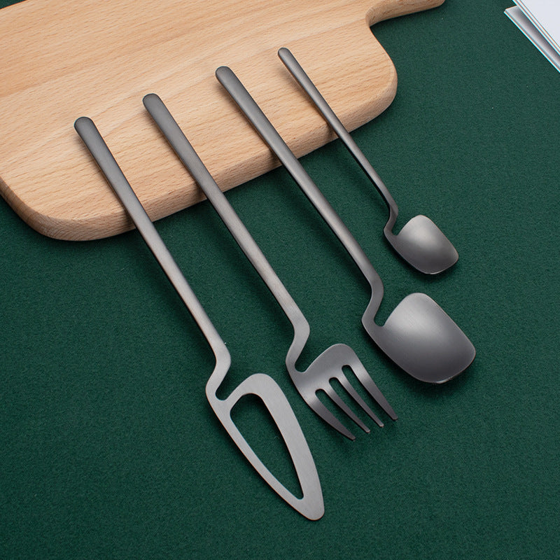 [Stainless Steel | Cutlery] 16pcs/24pcs Reusable Stainless Steel Cutlery Set | Tableware Eating Utensils Set, Kitchen Supplies, Dinnerware Set With Long Handle