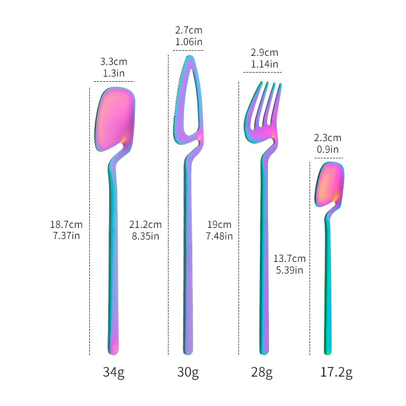 [Stainless Steel | Cutlery] 16pcs/24pcs Reusable Stainless Steel Cutlery Set | Tableware Eating Utensils Set, Kitchen Supplies, Dinnerware Set With Long Handle