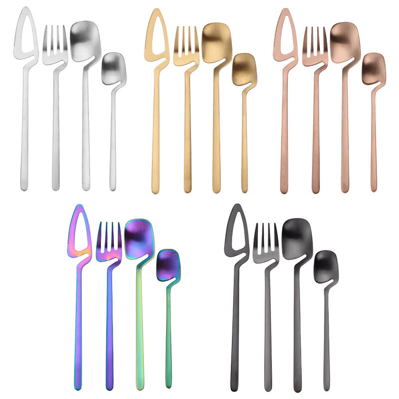 [Stainless Steel | Cutlery] 16pcs/24pcs Reusable Stainless Steel Cutlery Set | Tableware Eating Utensils Set, Kitchen Supplies, Dinnerware Set With Long Handle