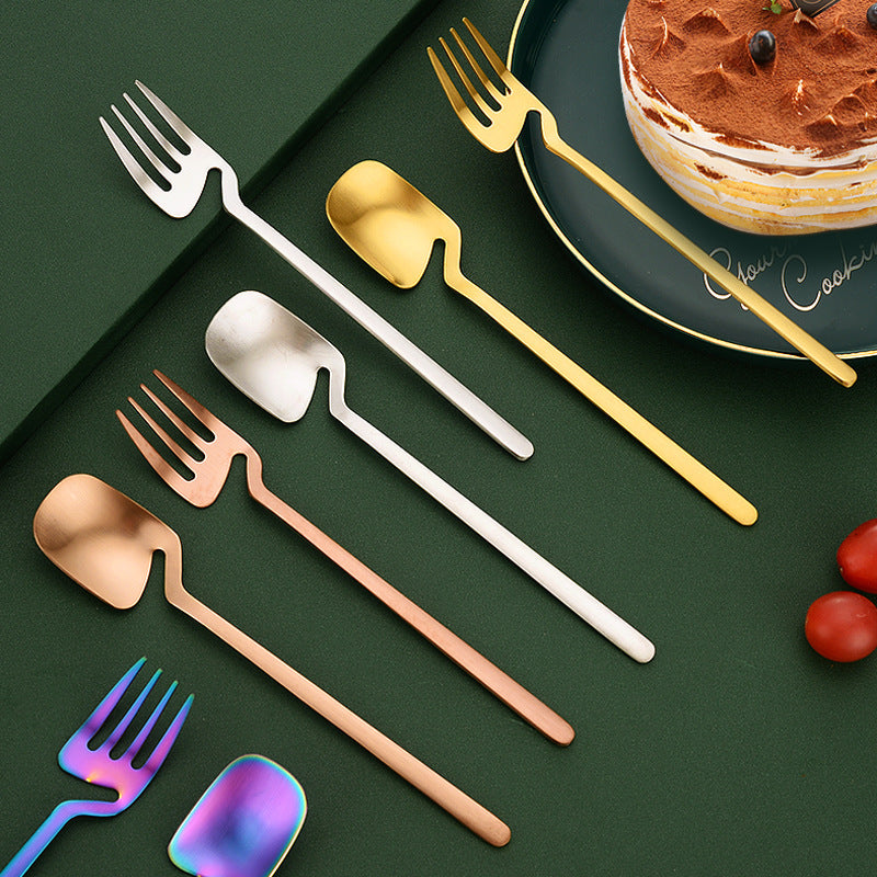 [Stainless Steel | Cutlery] 16pcs/24pcs Reusable Stainless Steel Cutlery Set | Tableware Eating Utensils Set, Kitchen Supplies, Dinnerware Set With Long Handle