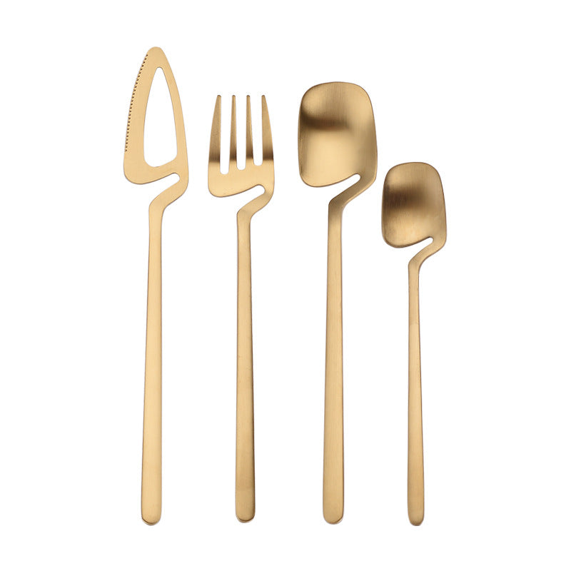 [Stainless Steel | Cutlery] 16pcs/24pcs Reusable Stainless Steel Cutlery Set | Tableware Eating Utensils Set, Kitchen Supplies, Dinnerware Set With Long Handle