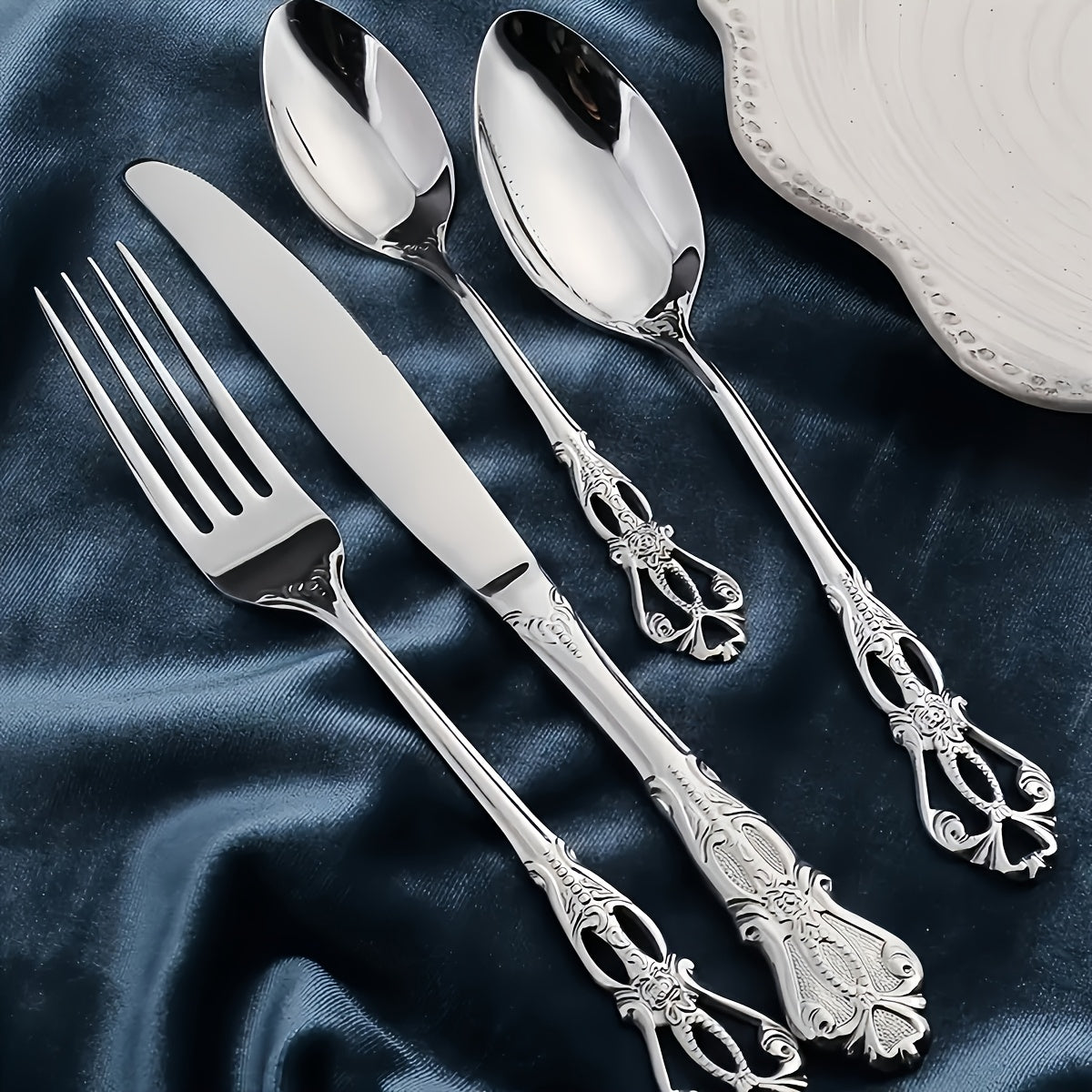 36pcs Premium Stainless Steel Cutlery Set - Shiny Finish, Dishwasher Safe Utensils for 6 - Ideal Present for Housewarming, Weddings, Christmas, Thanksgiving, And Valentine'S Day