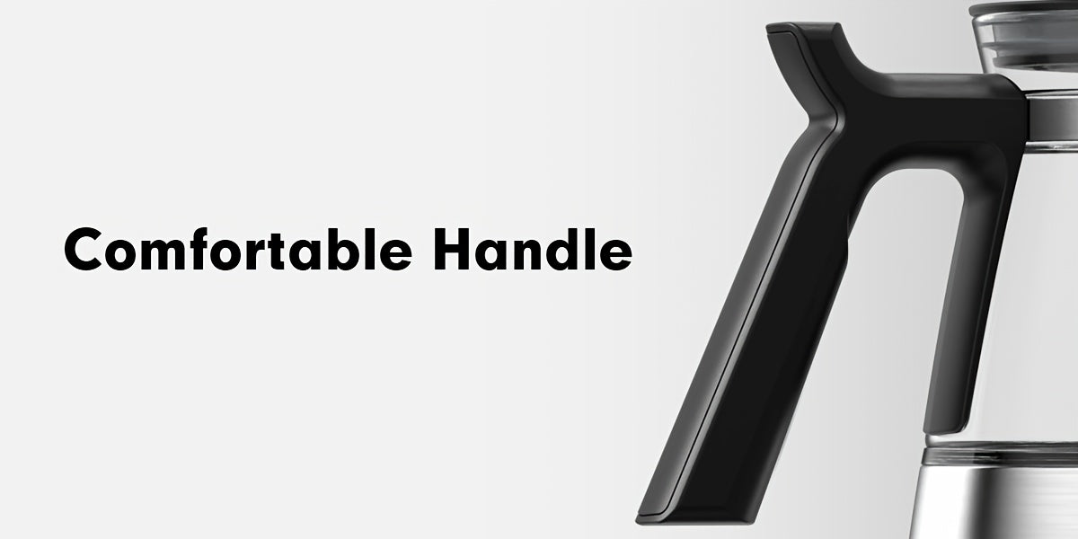 Electric Gooseneck Glass Kettle with Temperature Control, 1200W Rapid Boiling Electric Kettle for Pour-Over Tea Coffee, LCD Display, 1H Keep Warm, 0.8L, Silvery