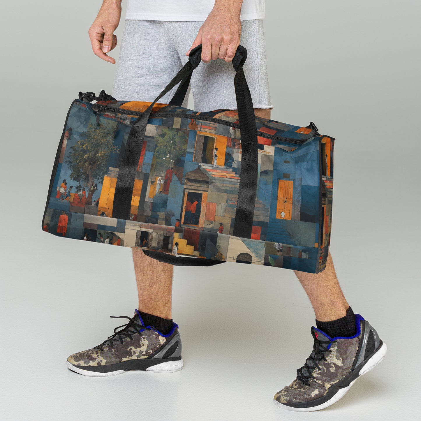 Tetrix Urban Collage – All-Over Print Duffle Bag