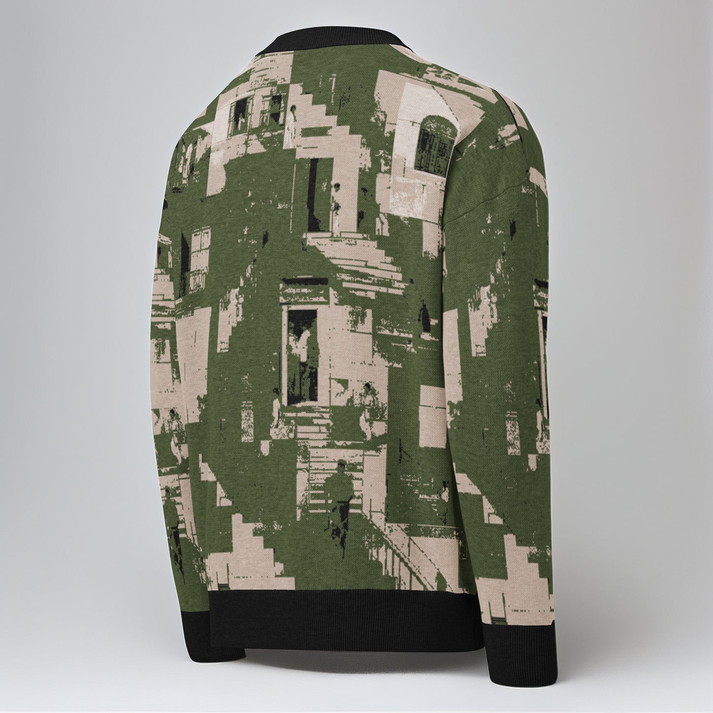 Tetrix Urban Collage – Relaxed Fit Knitted Crew Neck Sweater