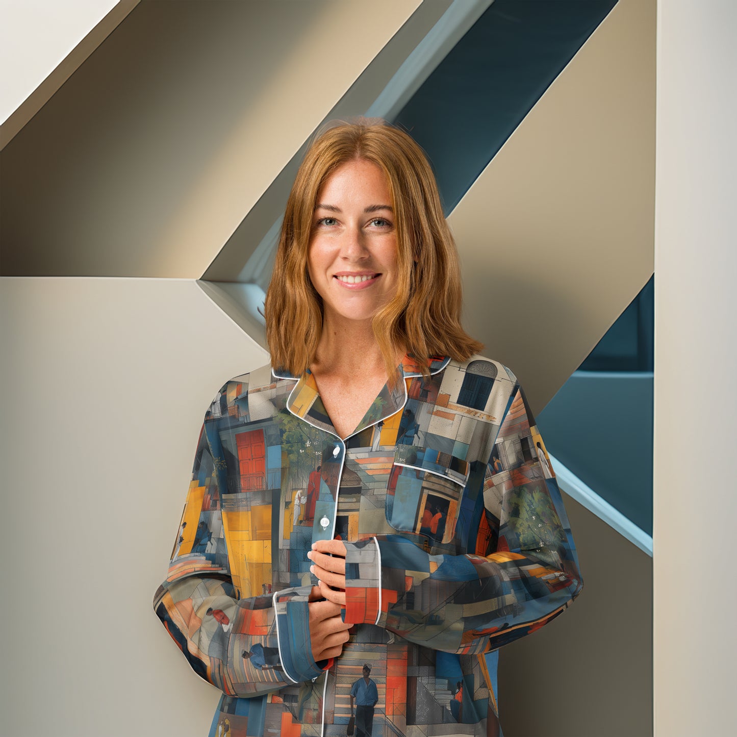 Tetrix Urban Collage – Long Sleeve Pajama Top