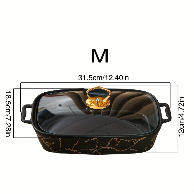 [Ceramic Cooking & Serving Set (1 Set) – Oven-to-Table Baking Pan & Serving Dish