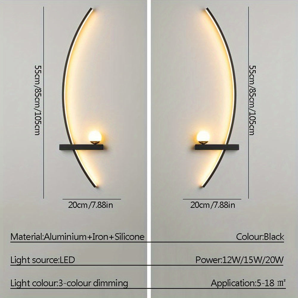 2pcs Bedroom Wall Lights, 31.5in LED Warm Light Wall Lamps for Bedroom, Modern Wall Sconces Set Of Two, Wall Sconces Wall Lights for Living Room Bedside Light(2pcs)