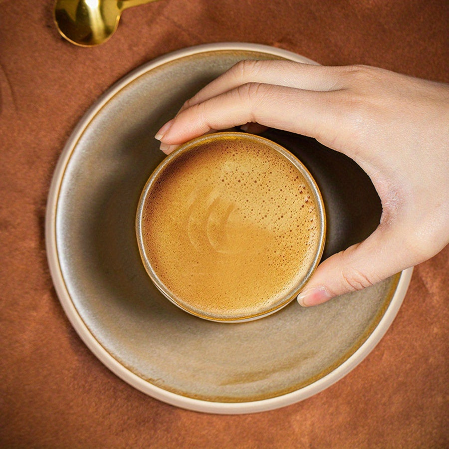 1pc YUMIPLUS Hand-Carved Desert Camel & Arabic Stoneware Coffee Cup - Ceramic Espresso, Tea, and Hot Beverage Vessel Suitable for Latte, Cappuccino, Cocoa - Middle Eastern