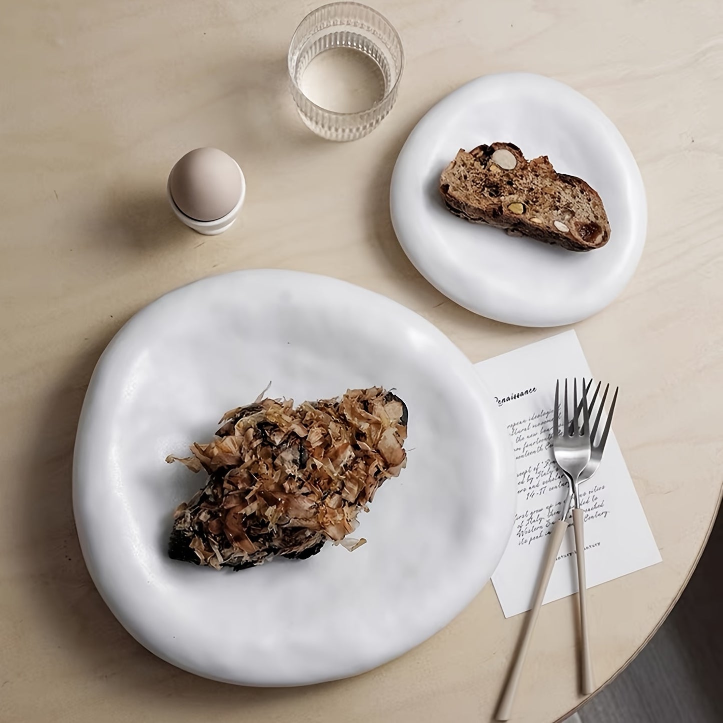 Japanese-Inspired Oval Ceramic Plate (1 Piece) – Salad, Sushi & Dessert Serving Dish