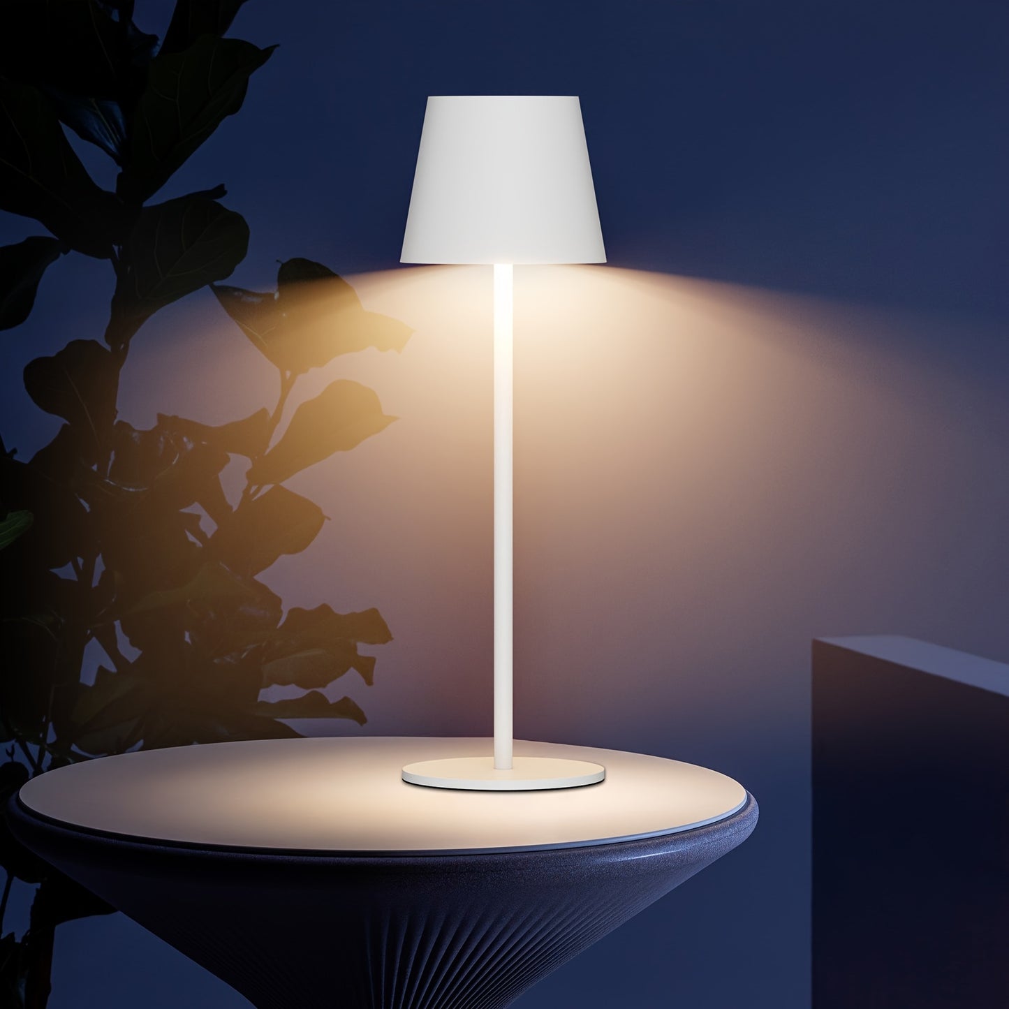 2pcs Rechargeable LED Cordless Table Lamp, 5000mAh Battery Powered Portable Desk Lamp, Outdoor Camping Lamp 3W Dining Table Lamps, Stepless Dimmable Battery Lamp for Restaurant/ Camping Lighting (Off White/ Black/ White/ Gold