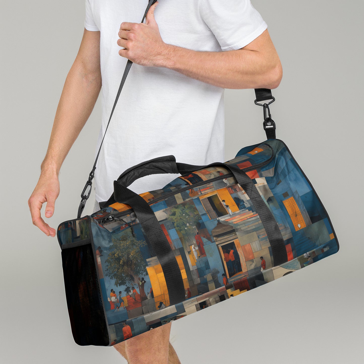 Tetrix Urban Collage – All-Over Print Duffle Bag