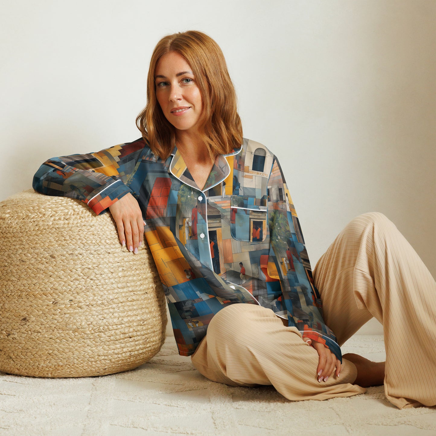 Tetrix Urban Collage – Long Sleeve Pajama Top