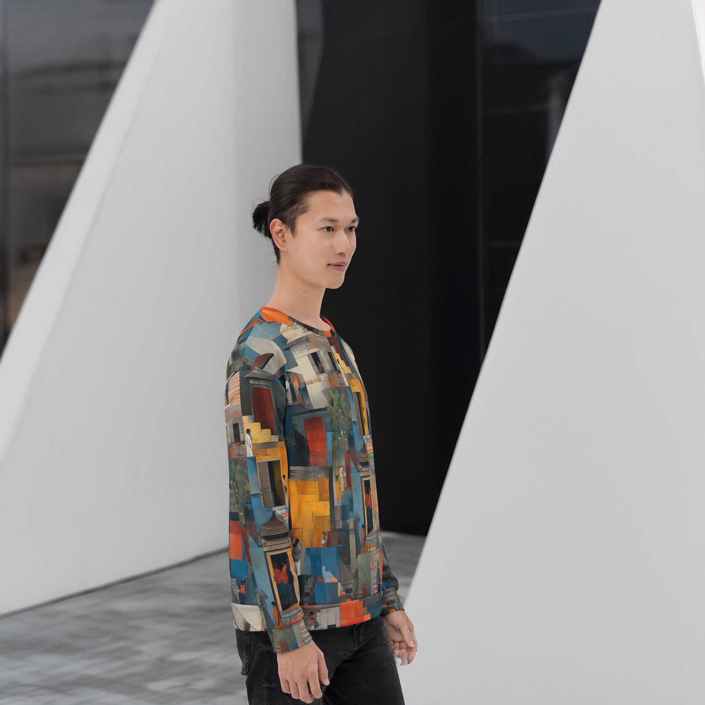 Tetrix Urban Collage – Recycled All-Over Print Sweatshirt