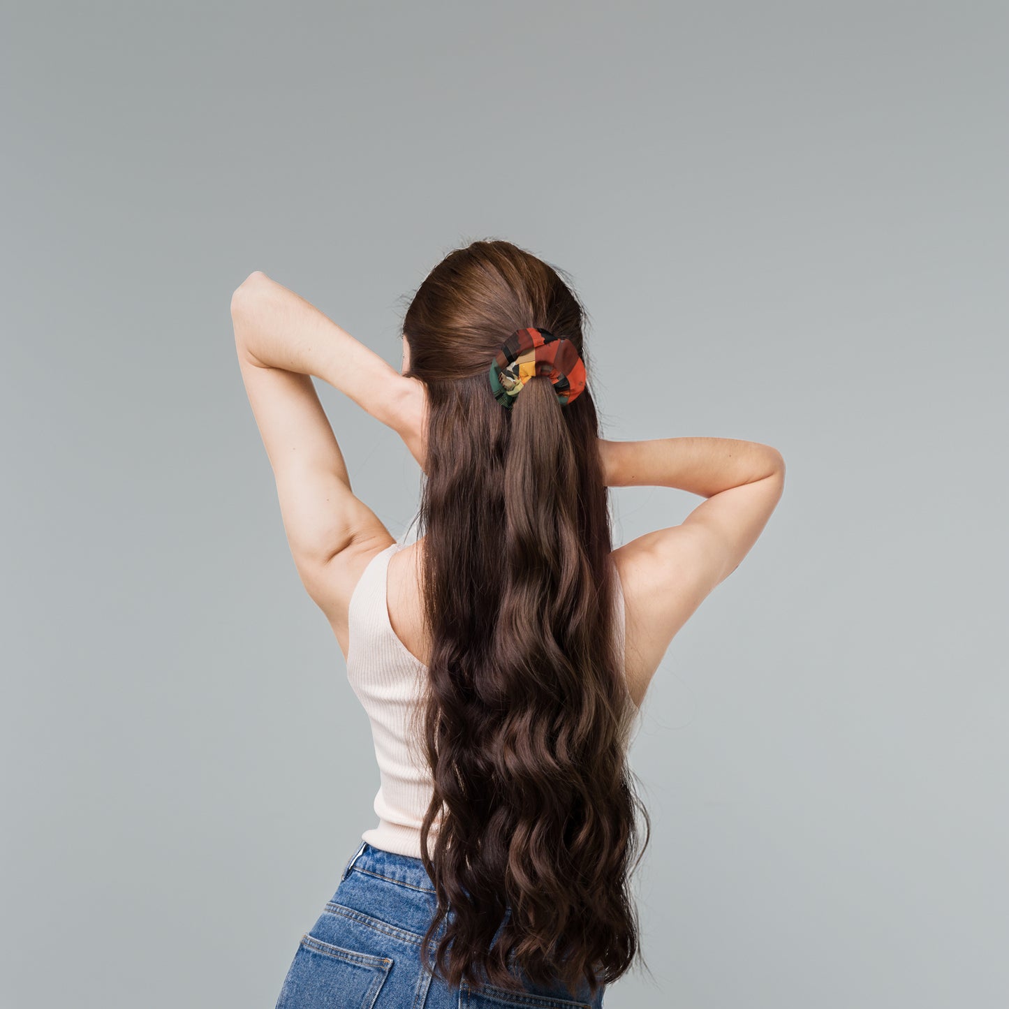 Tetrix City Layers Collage – All-Over Print Recycled Scrunchie