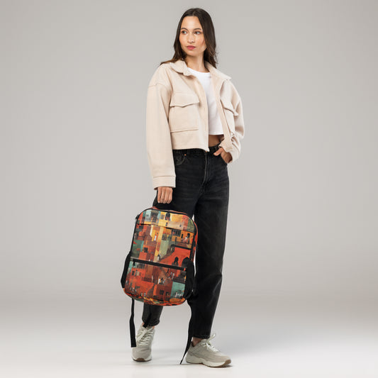 Tetrix City Layers Collage – All-Over Print Utility Backpack