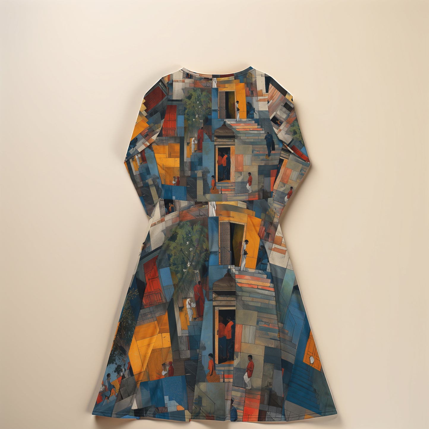 Tetrix Urban Collage – All-Over Print Midi Dress