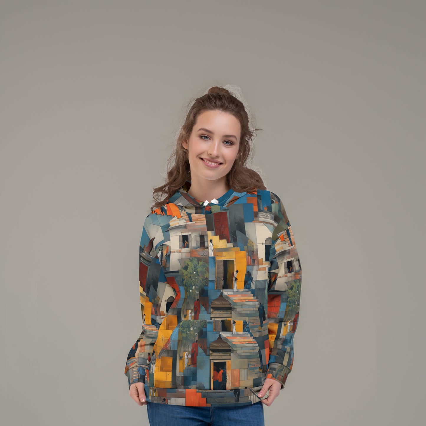 Tetrix Urban Collage – Recycled All-Over Print Hoodie