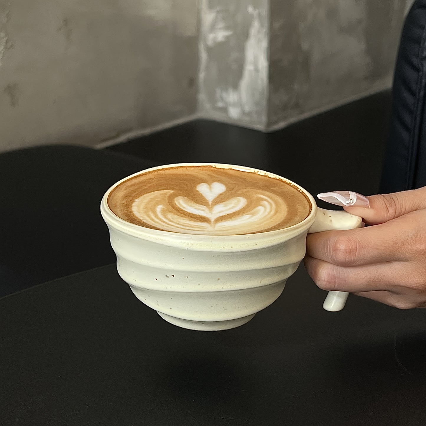 [Vintage Ceramic Coffee Cup] Vintage Rustic Ceramic Bamboo-Section Coffee Cup | Kiln-Altered Handheld Mug, Creative Unique-Shaped Latte Art Mug