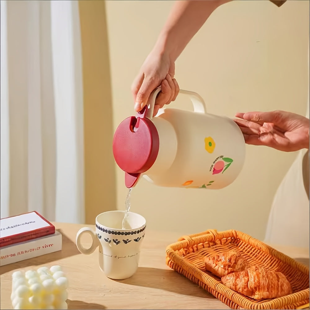 Home-use Large-capacity Insulated Coffee Carafe, Glass-lined Thermos Flask, Hot Water Bottle, Insulated Coffee Mug, Lidded Teapot, Vacuum Insulation 1000ml/33.8oz