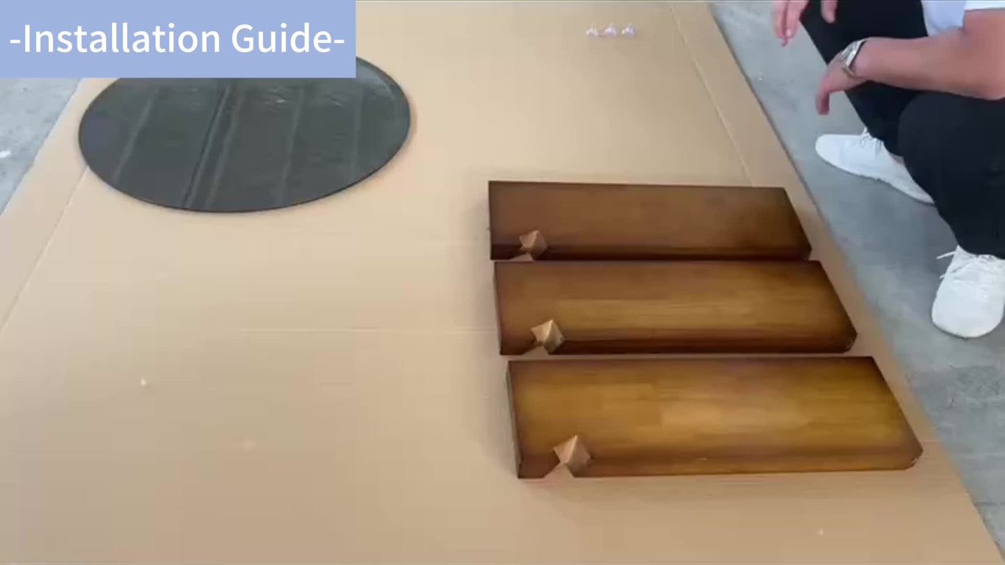 Modern Glass Top Coffee Table – Walnut Frame Center Table