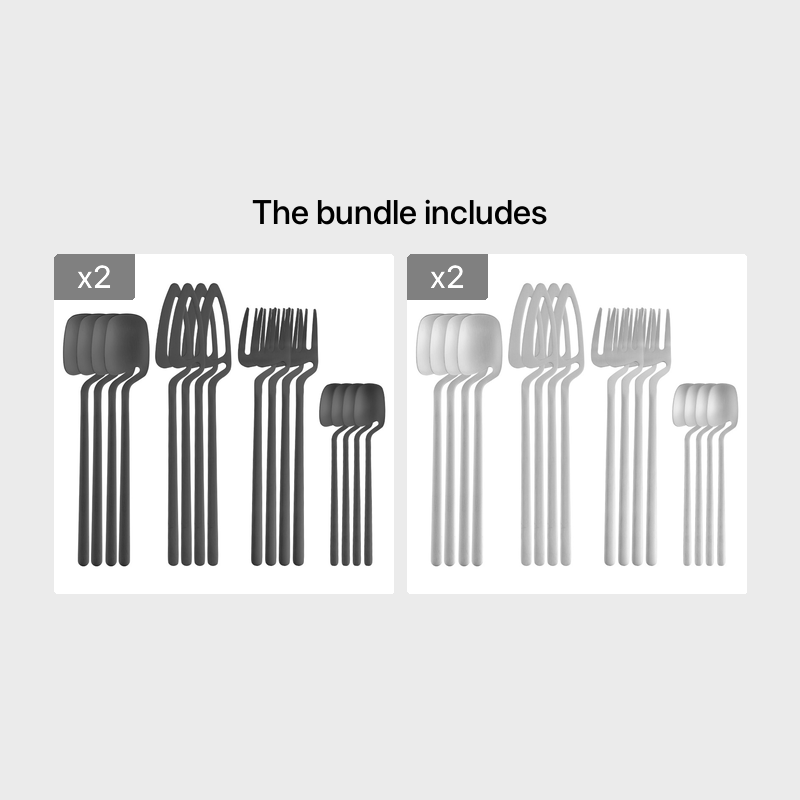 [Stainless Steel | Cutlery] 16pcs/24pcs Reusable Stainless Steel Cutlery Set | Tableware Eating Utensils Set, Kitchen Supplies, Dinnerware Set With Long Handle