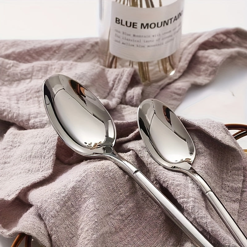 30pcs Silverware Set Service for 6, Premium Stainless Steel & Mirror Polished Flatware Set, Include Fork, Knife, Spoon, Suitable for Home, Kitchen, Restaurant, Durable and Corrosion Resistant, Dishwasher Safe