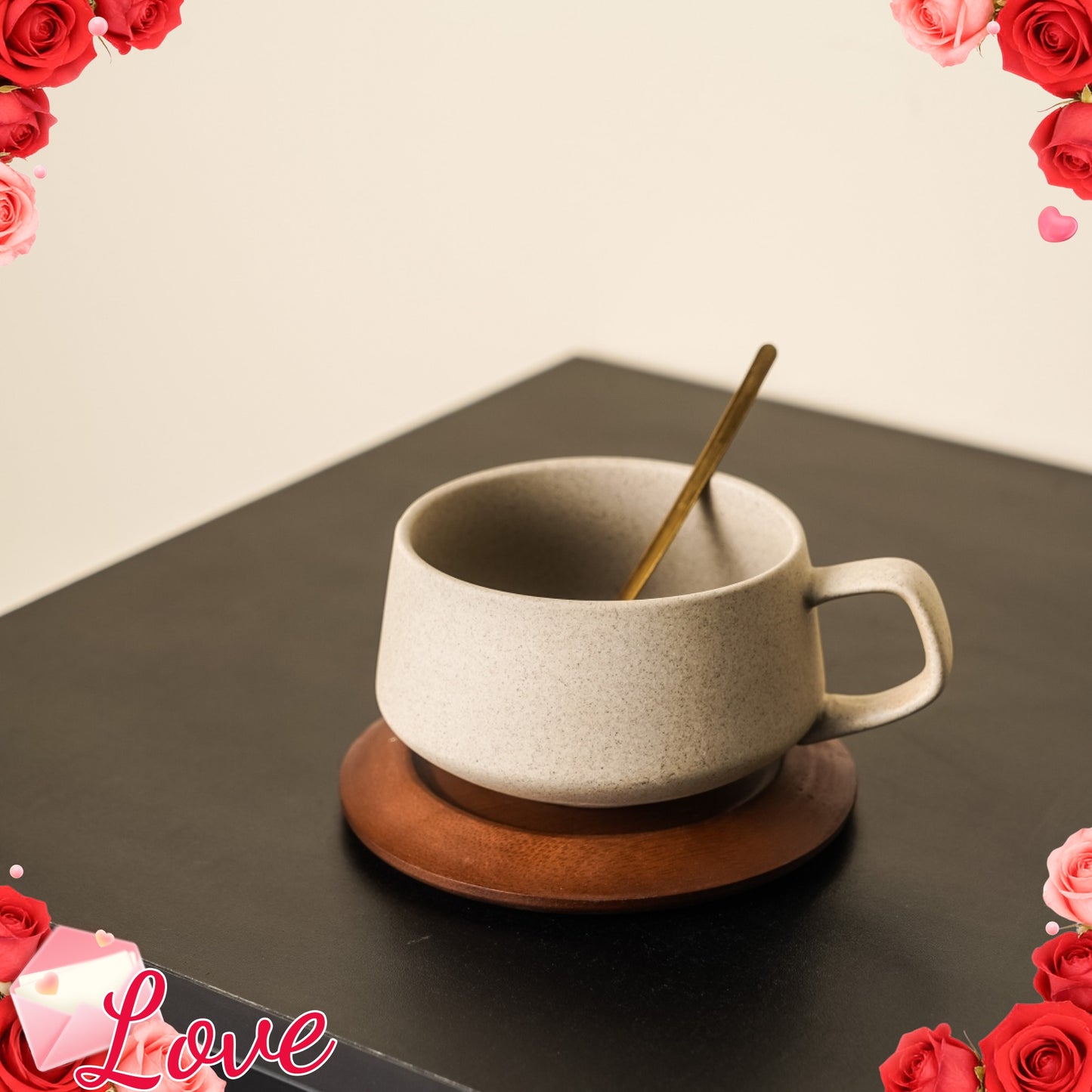 1 Set of Ceramic Coffee Cup And Saucer for Home Kitchen, Restaurant, Living Room, Gift, Drinking Cup, Tea Cup, Cold Drink Cup, Insulated And Cold-Resistant Mug, Coffee Cup And Saucer, Industrial Cup And Saucer, Suitable for T