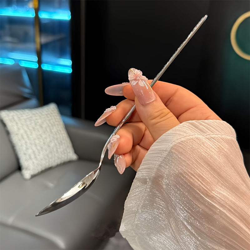 4/8pcs Premium Vertical Stripe Handle Stainless Steel Cutlery Set, Western Dining Utensils, Fork and Spoon Combo, Suitable for Home Kitchen, Hotel Restaurant, Wedding Party, Holidays, Christmas, Easter, Thanksgiving