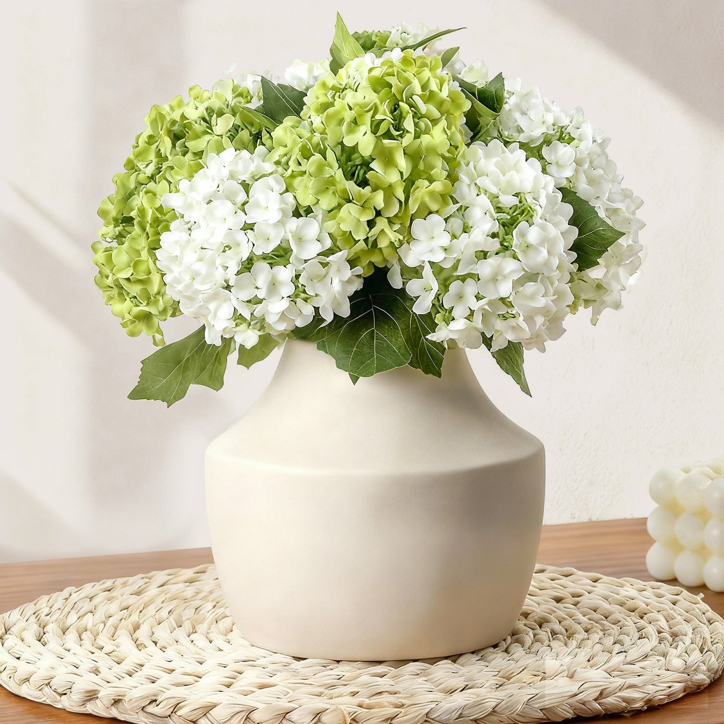 WHONLINE Ceramic Flower Vase 5.3 inch Farmhouse Rustic Vase Decorative Pottery Terracotta Vases for Home Decor Table Mantle Fireplace Living Room Bathroom Wedding Centerpiece