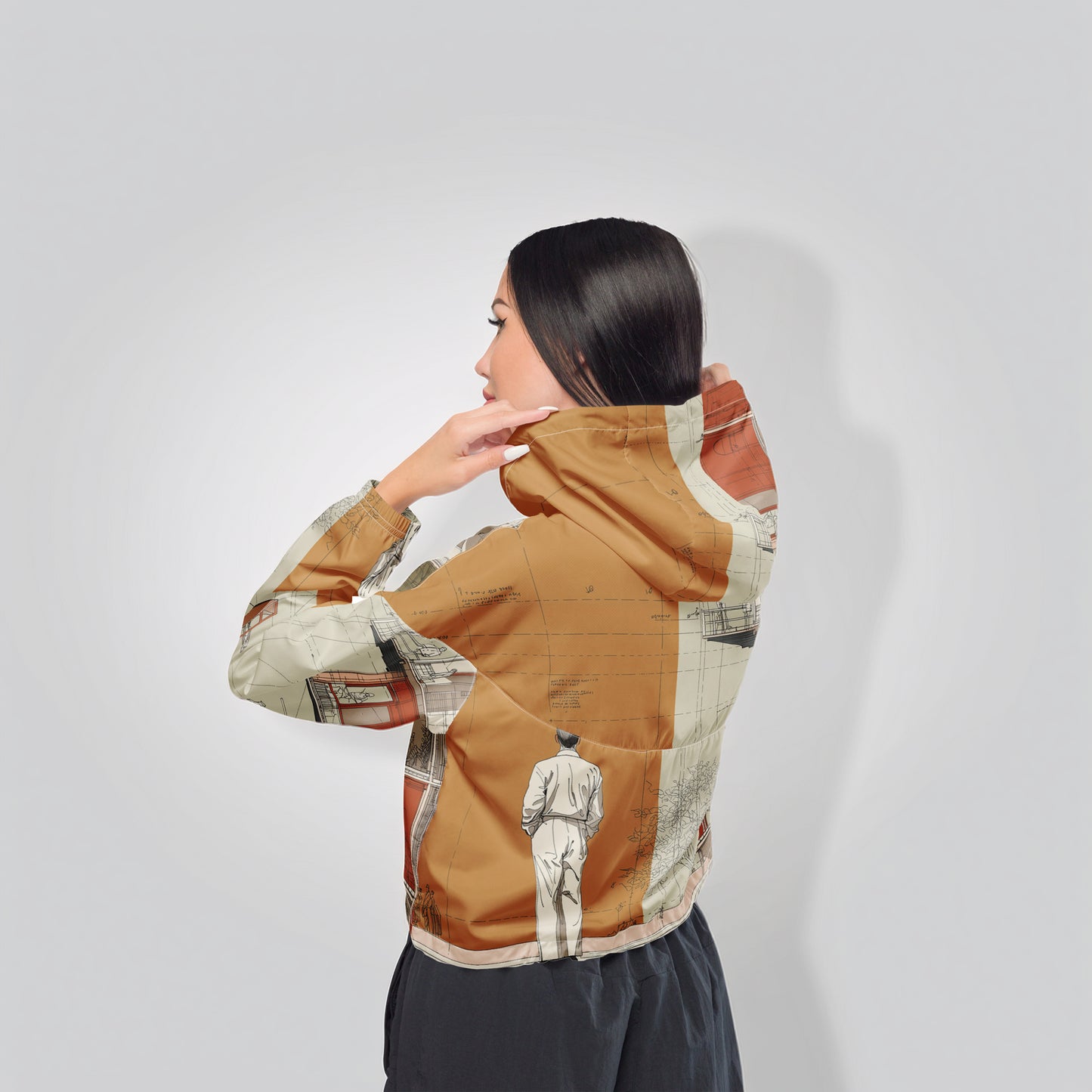 Human Scale Section – Tetrix Women’s Cropped Windbreaker