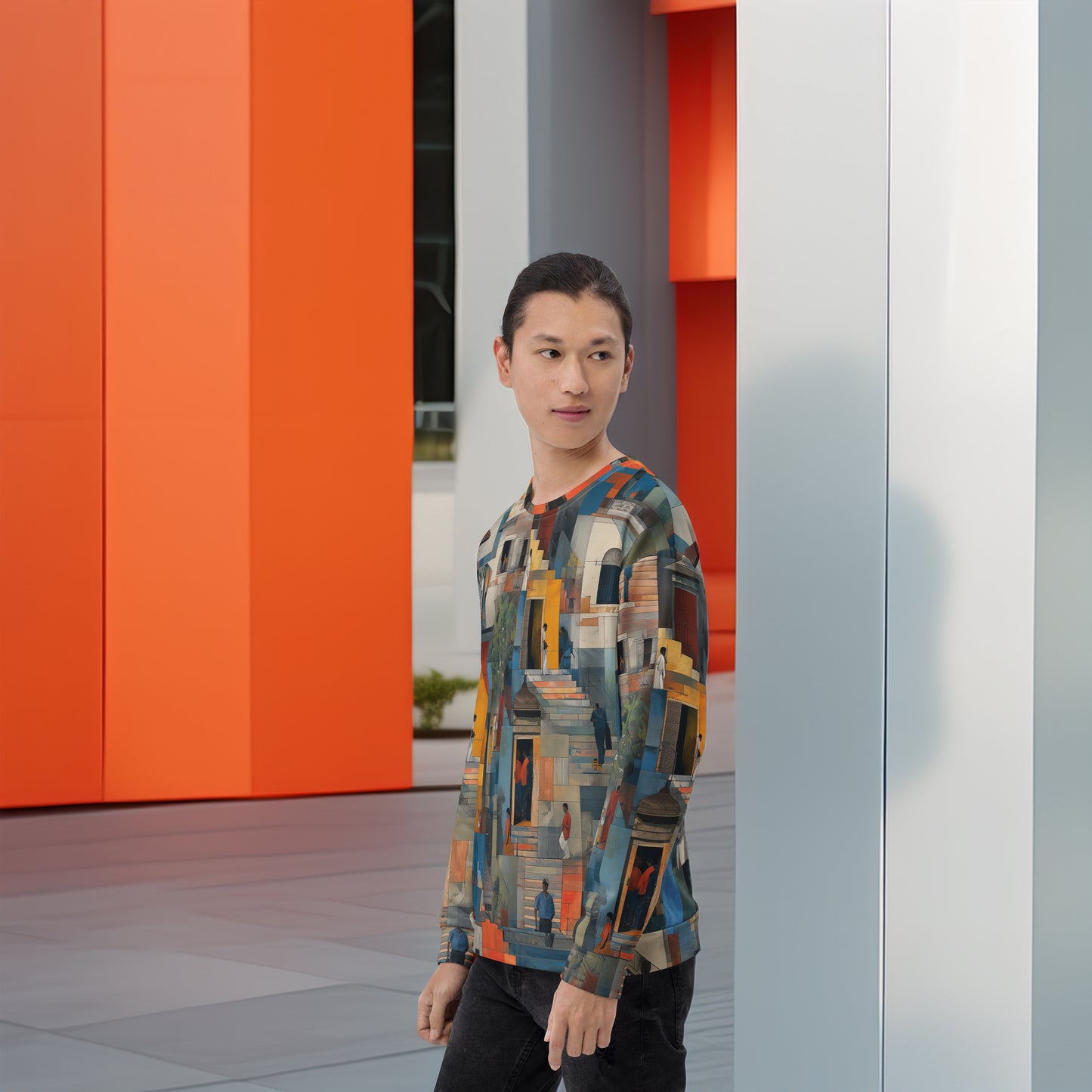 Tetrix Urban Collage – Recycled All-Over Print Sweatshirt