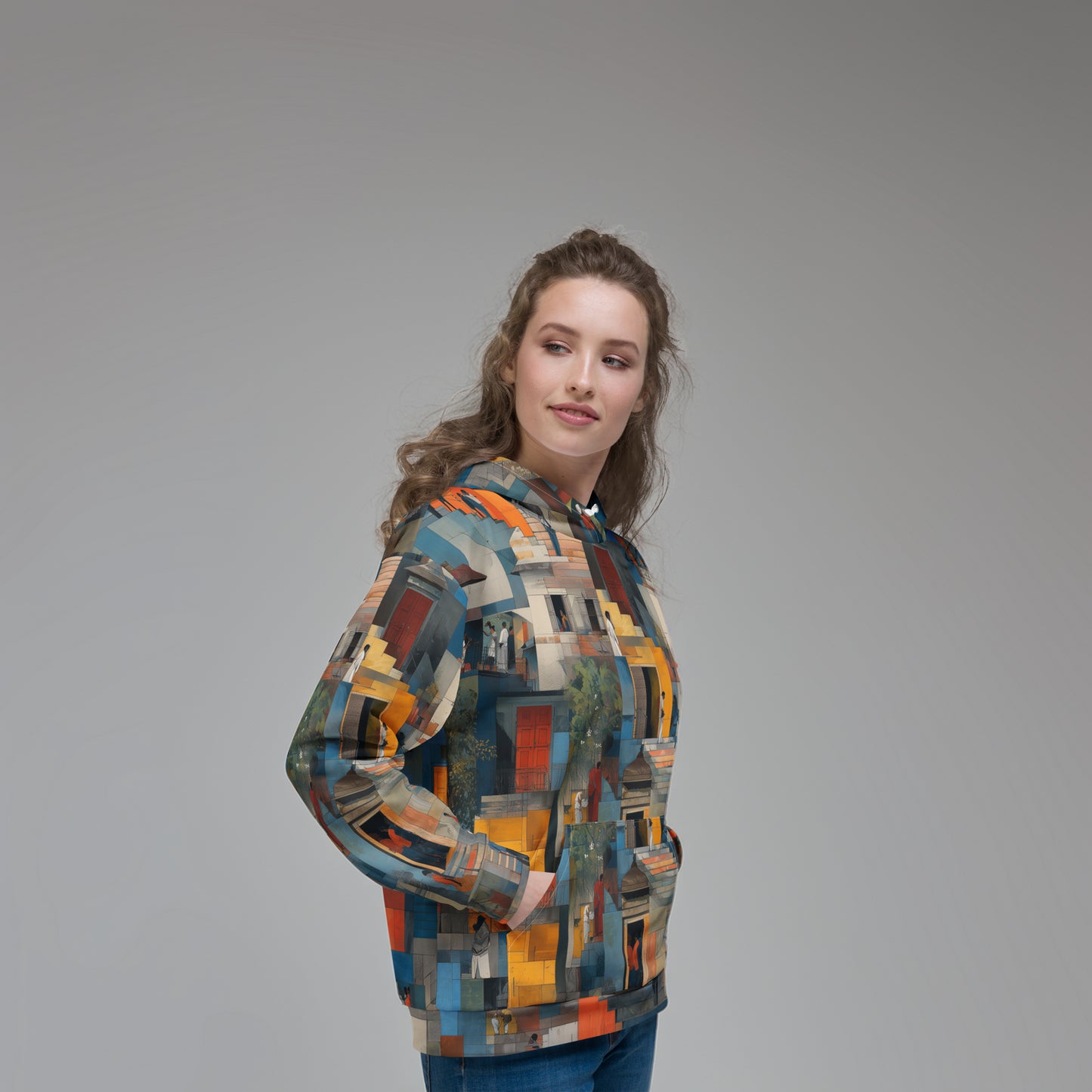 Tetrix Urban Collage – Recycled All-Over Print Hoodie