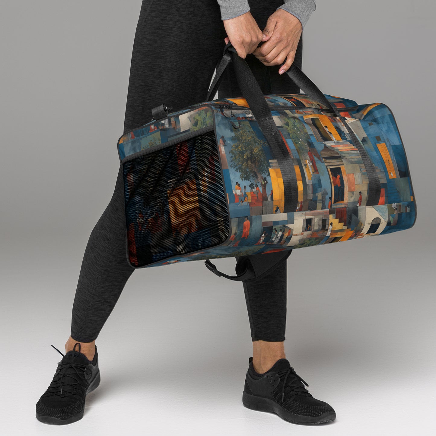 Tetrix Urban Collage – All-Over Print Duffle Bag